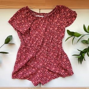 Floral print romper